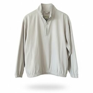 Eddie Bauer Golf Womens Beige Quarter Zip Windbreaker Jacket Size M Medium